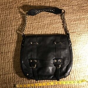 sabina New York black purse/ messenger/ saddle/ shoulder bag.